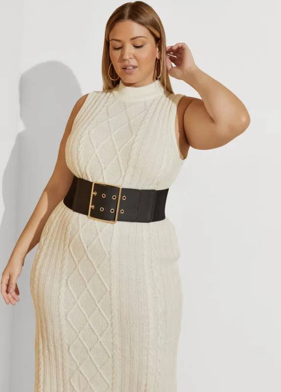 Faux Leather Stretch Belt sold by Ashley Stewart