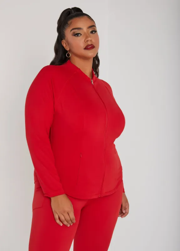 Zip Front Athletic Jacket sold by Ashley Stewart