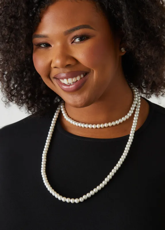 Faux Pearl Necklace sold by Ashley Stewart