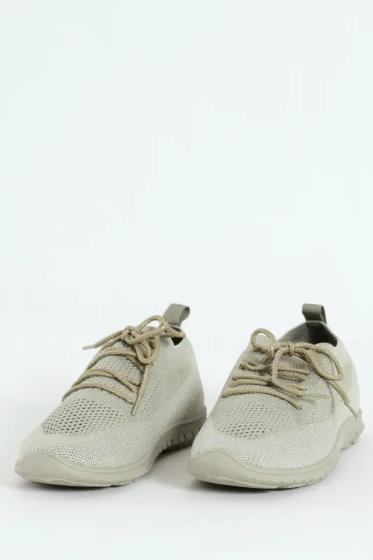Nansen Bungee Cord Knit Slip On Sneaker - Sage sold by Edgars