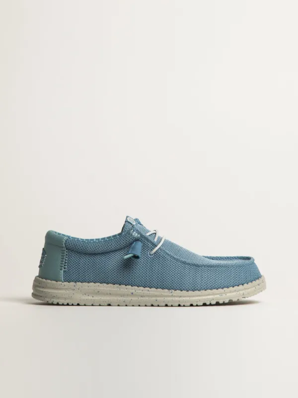 MENS HEYDUDE WALLY STRETCH SOX SLIP-ON - CLOUD BLUE sold by Blackwell