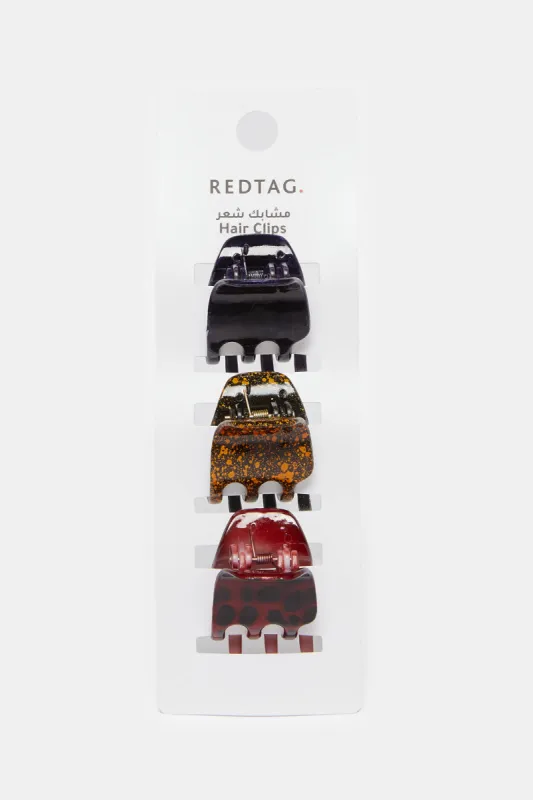 Women Assorted Claw Clip Set (3 Piece) sold by Redtag