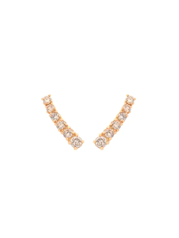 2.76ct  Diamond 18K Gold Graduated Climber Earrings sold by Wish Fine Jewelry