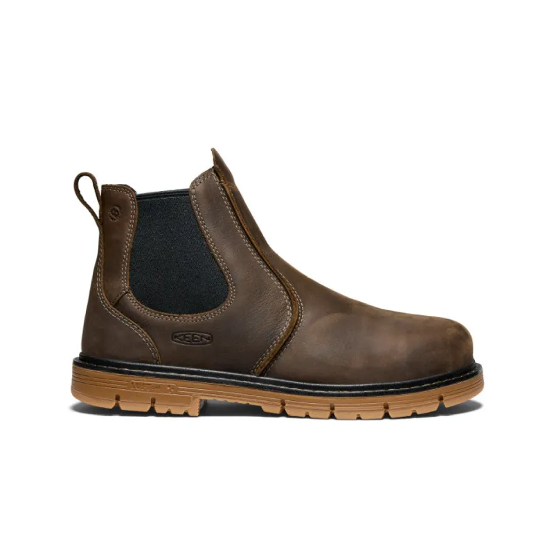 Men's San Jose Chelsea 90° Heel Boot (Aluminum Toe)  |  Cascade Brown/Gum sold by Keen