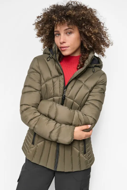 HOODED LIGHTWEIGHT PUFFER sold by DKNY
