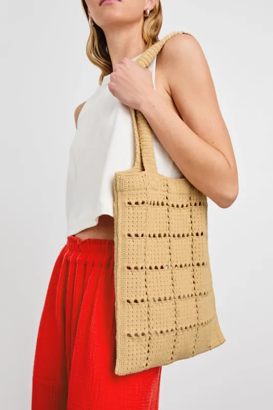 CROCHET TOTE - RATTAN sold by Rails