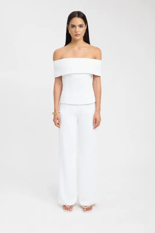 Oyster Off Shoulder Top sold by Kookai
