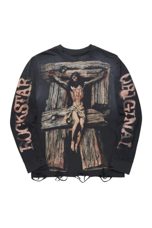 Deadra Black Long Sleeve T-Shirt sold by Rockstar Original