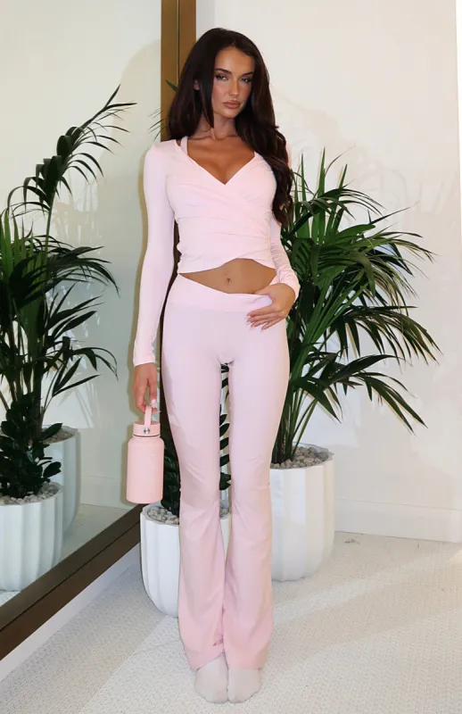 Wellness Flare Leggings Ballet Pink sold by White Fox Boutique