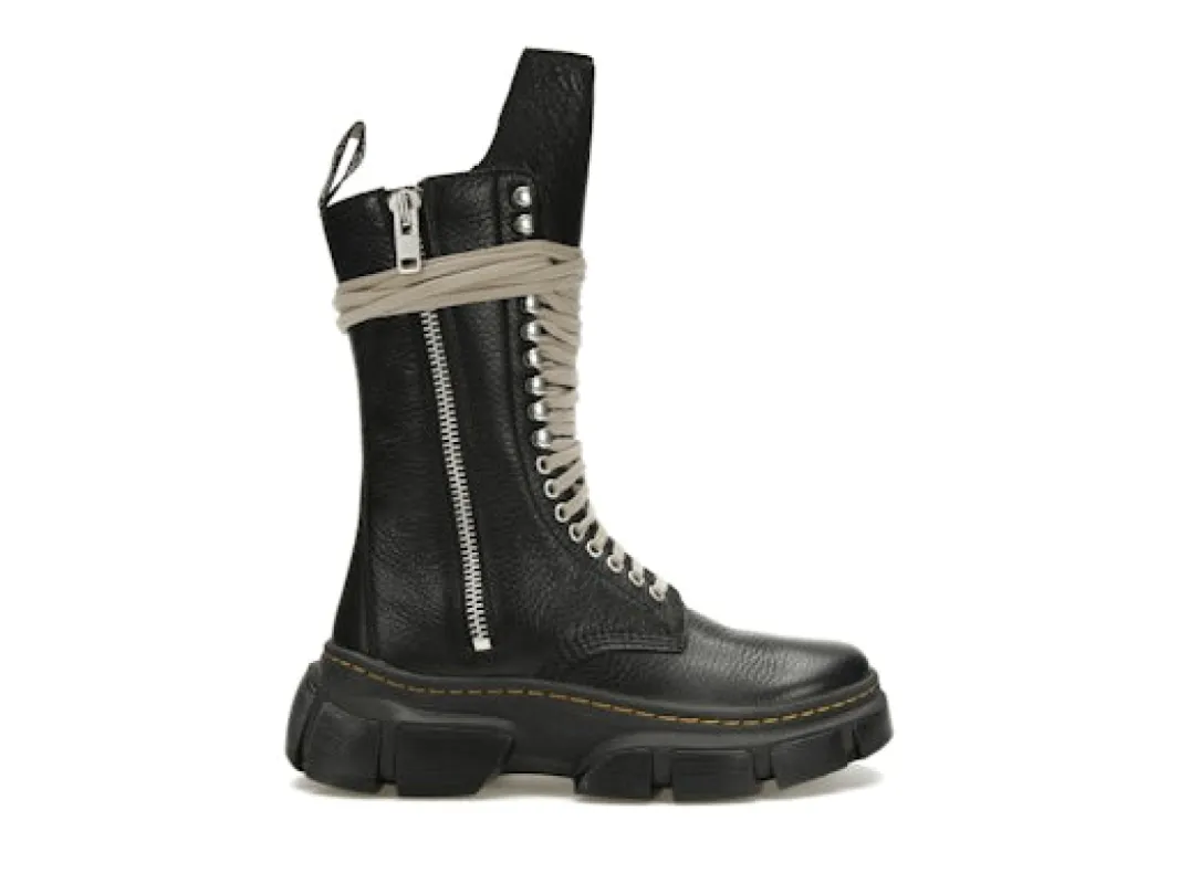 Dr. Martens 1918 DMXL Calf Length Zip Boot Rick Owens Black sold by Addict Sneakers