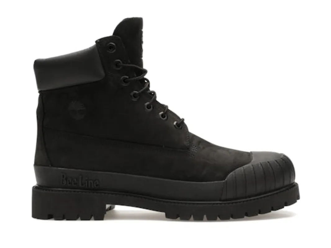 Timberland 6" Boot Premium Bee Line Rubber Toe WP Black Nubuck sold by Addict Sneakers