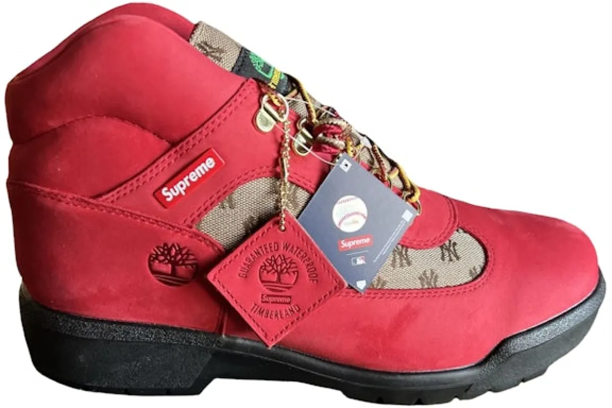 Timberland Field Boot Supreme New York Yankees Red sold by Addict Sneakers