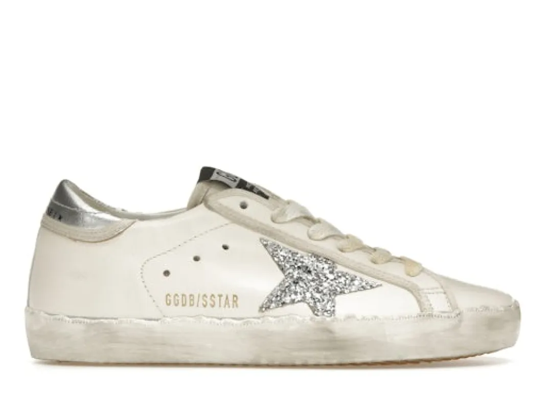 Golden Goose Super-Star White Silver Glitter (Women's) sold by Addict Sneakers