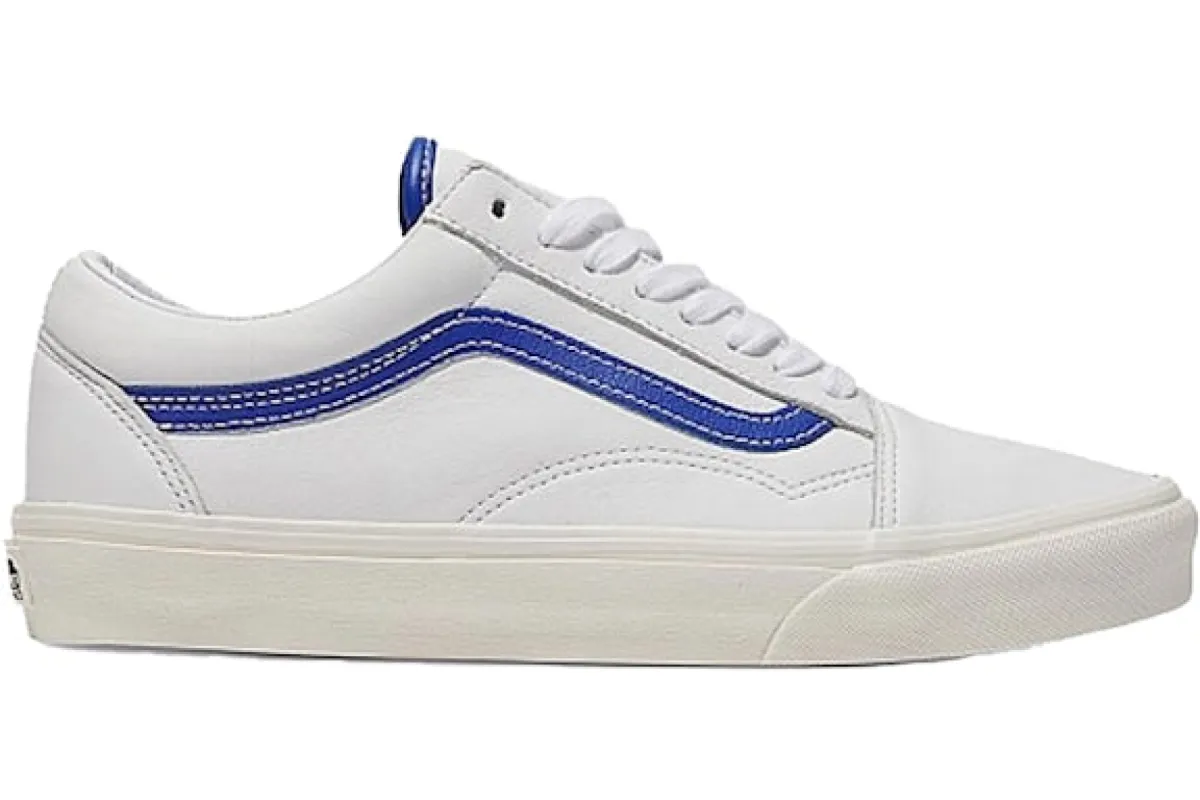 Vans Old Skool Leather White Blue sold by Addict Sneakers
