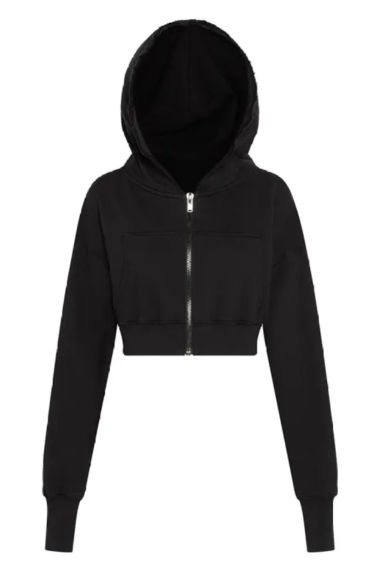Juicy Crop Zip Hoodie / Black sold by Vintage Souls