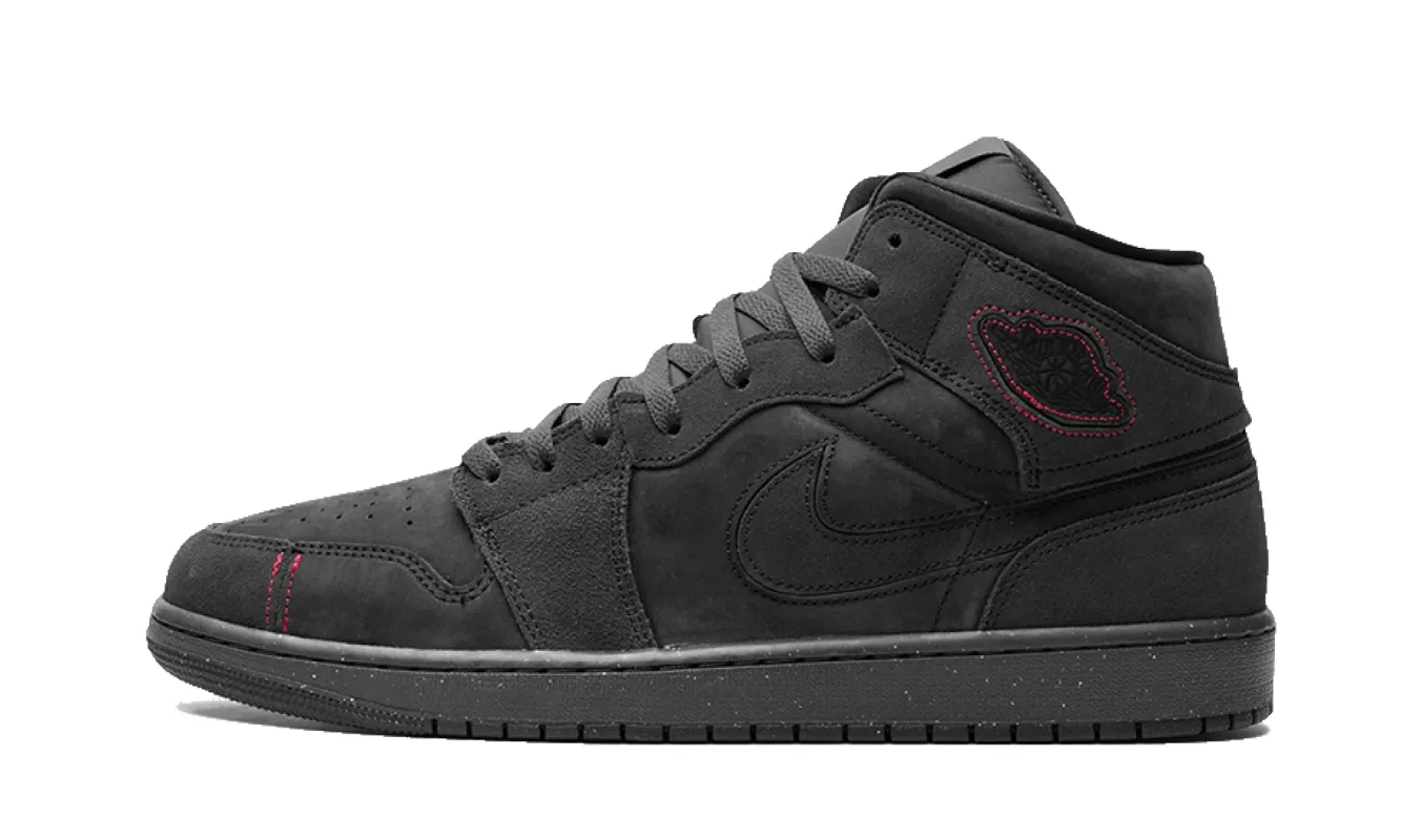 Air Jordan 1 Mid SE Craft Grey Red sold by Addict Sneakers