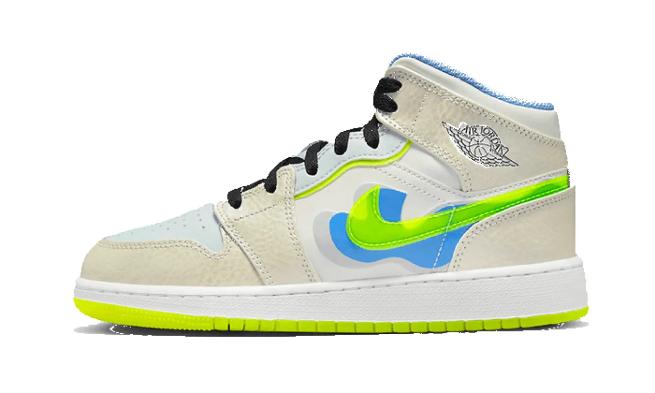 Air Jordan 1 Mid Se Warped Swoosh sold by Addict Sneakers