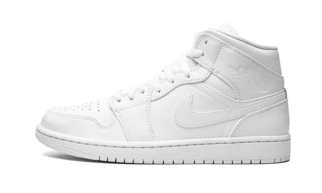 Air Jordan 1 Mid Triple White 2022 sold by Addict Sneakers