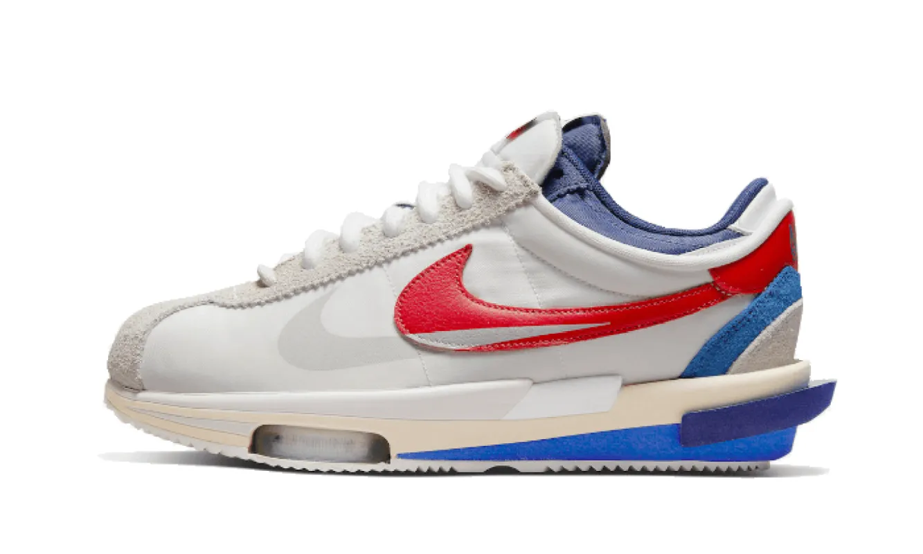 Nike Cortez 4 0 Sacai White University Red Blue sold by Addict Sneakers