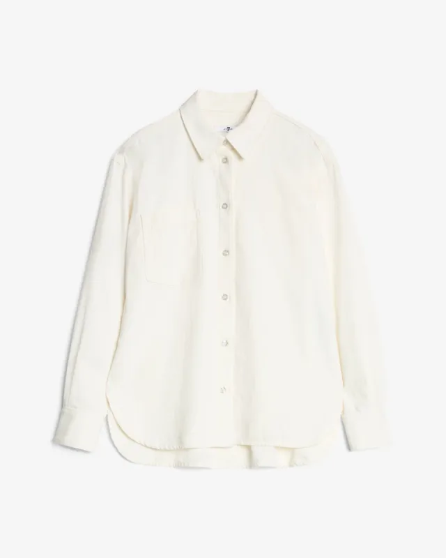 Linen Blend Easy Shirt in Ostuni sold by 7 For All Mankind