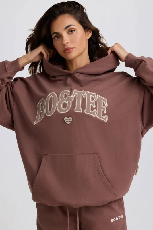 Oversized Hoodie in Mocha sold by Oh Polly