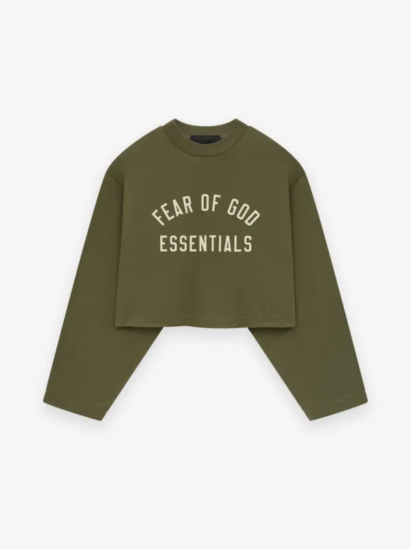 Womens Tri-Blend Cropped Longsleeve Shirt sold by Fear of God