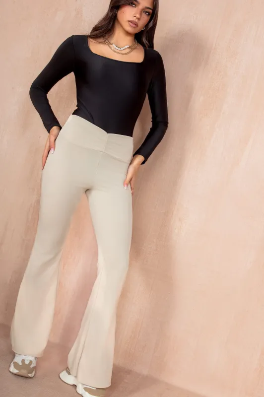 Inga Stone Flared Trousers sold by Va Va Voom