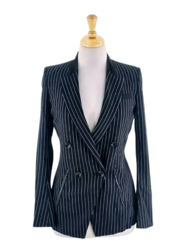 STRIPED DOUBLE BREAST BLAZER sold by FBO