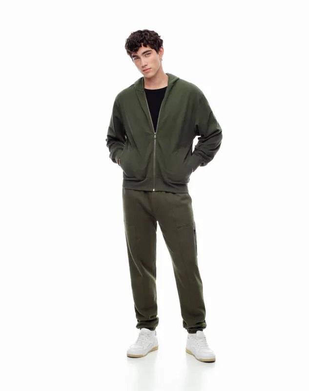 Jogger regular fit tiro medio verde sold by Gef