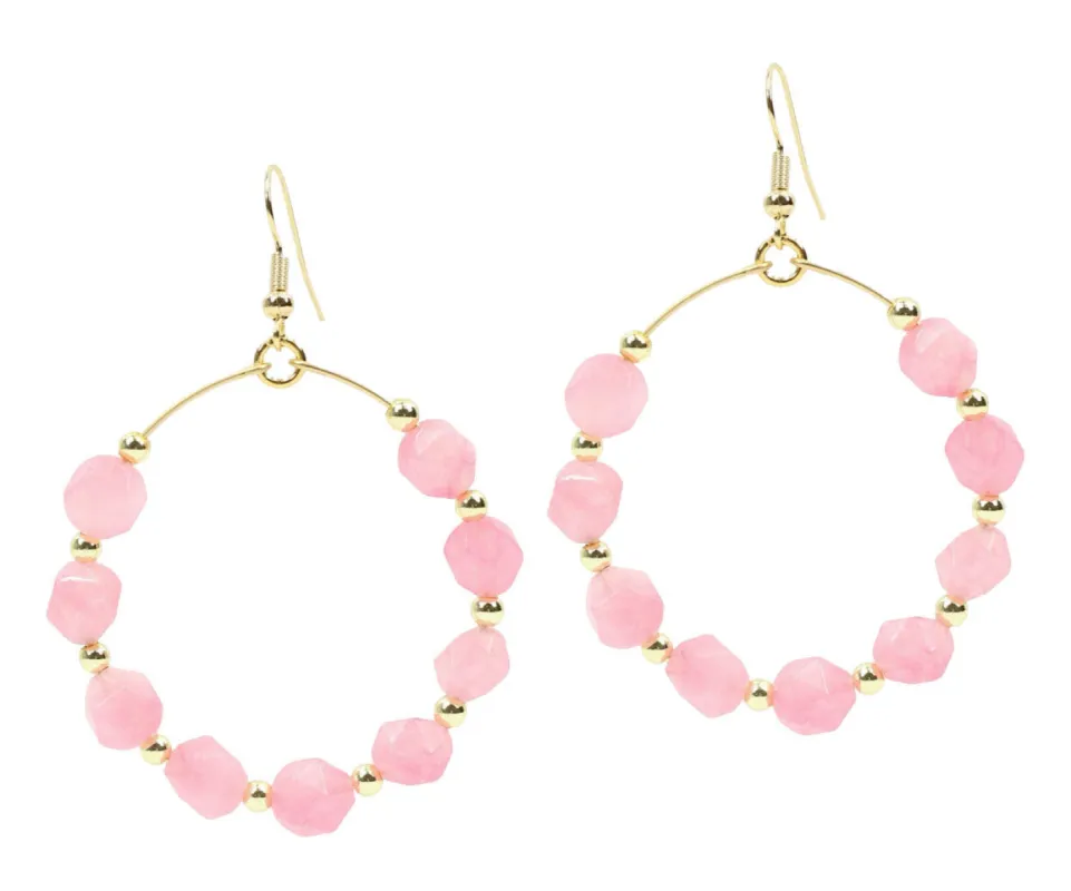 The Chloe Earring - Strawberry Pink sold by Bourbon and Bowties