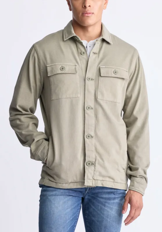 Salto Men's Utility Button-Up Shirt Jacket, Army Green - BM24497 sold by Buffalo David Bitton