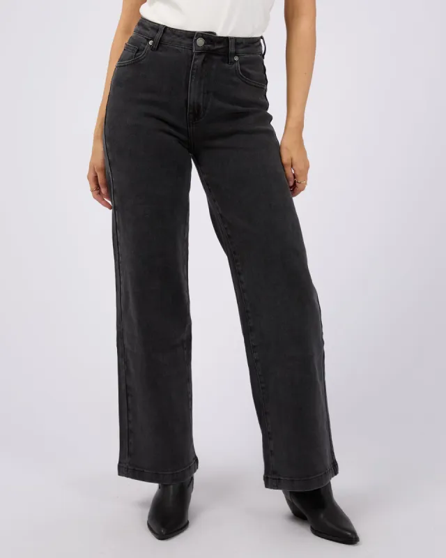 Jacqui Wide Leg Washed Black sold by edge clothing