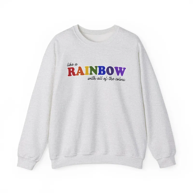 Like a Rainbow Crewneck Sweatshirt sold by Rose Blush Studio