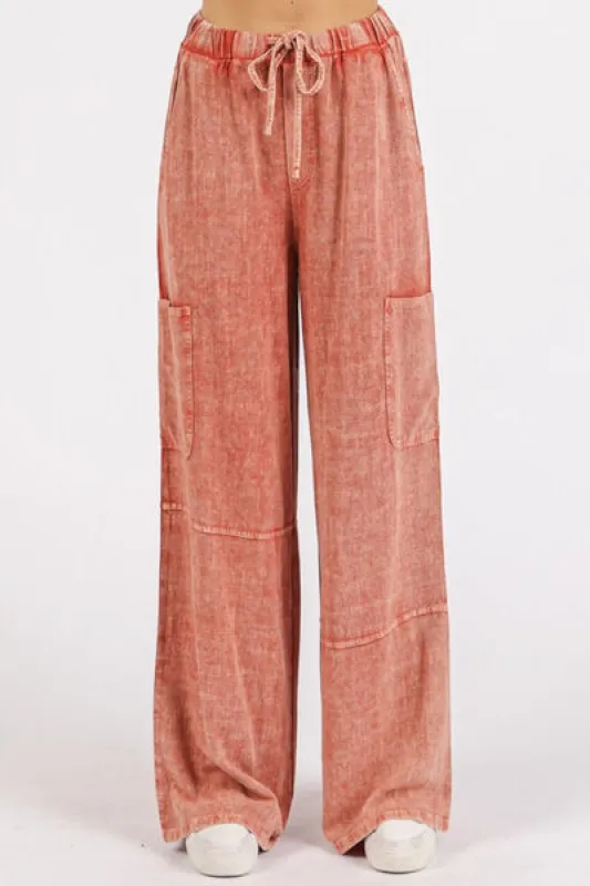 Mittoshop Mineral Wash Drawstring Elastic Waist Pants sold by Charming Charlie