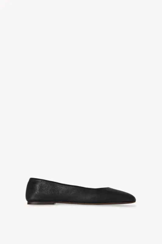 Square Ballet Flat in Leather sold by The Row