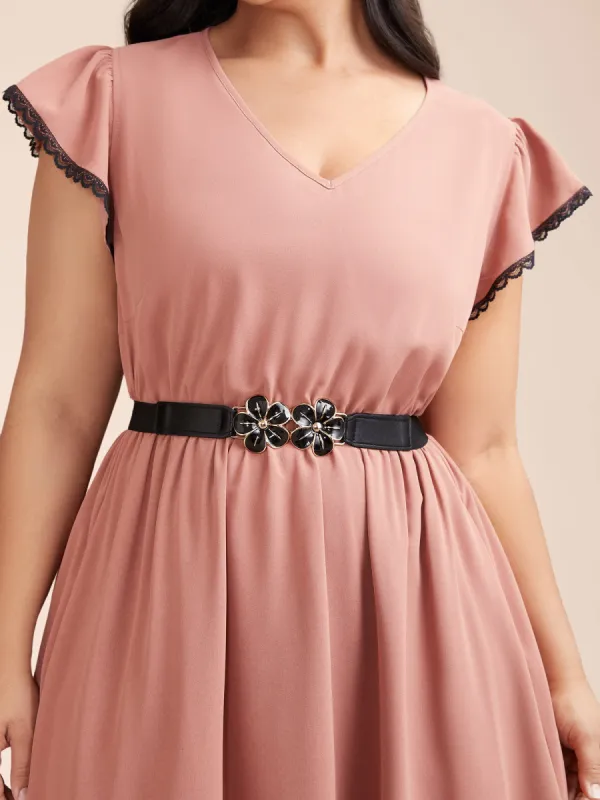 Floral Buckle Thin Strap Belt sold by Bloomchic
