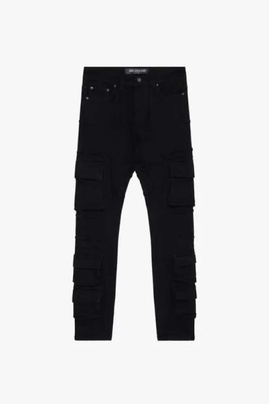 "POCKET TRAIL" BLACK SKINNY DENIM JEAN sold by valabasas