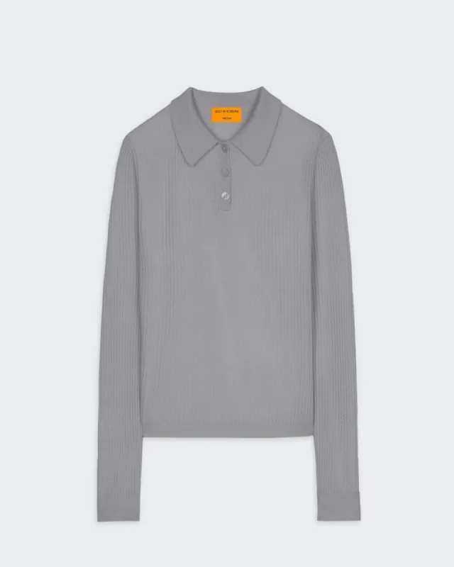 Ls Shrunken Polo - Heather Grey sold by Guest In Residence