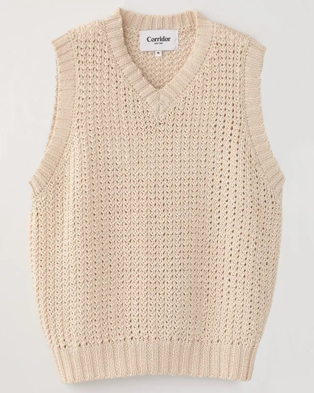 Mercerized Vest - Natural sold by Corridor