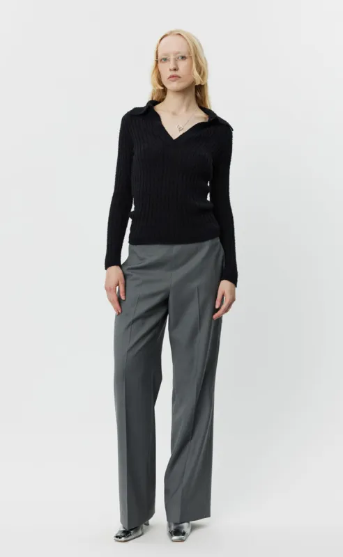 Open Placket Polo - Black Snug sold by mfpen Mens