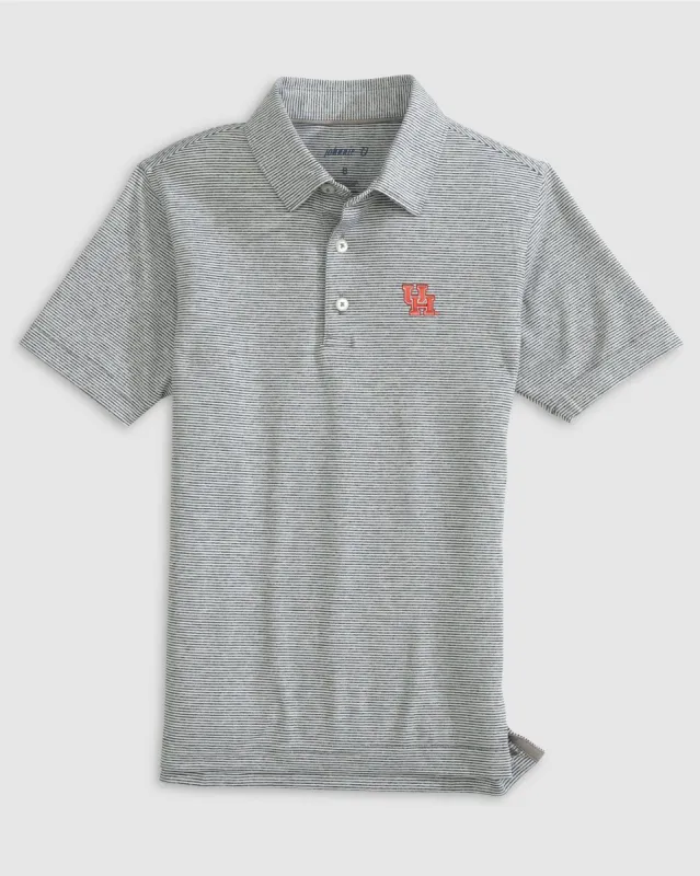 Houston Lyndonn Jr. Striped Jersey Performance Polo sold by Johnnie-O