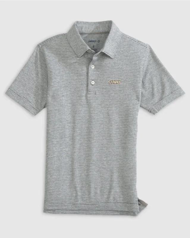 James Madison Lyndonn Jr. Striped Jersey Performance Polo sold by Johnnie-O