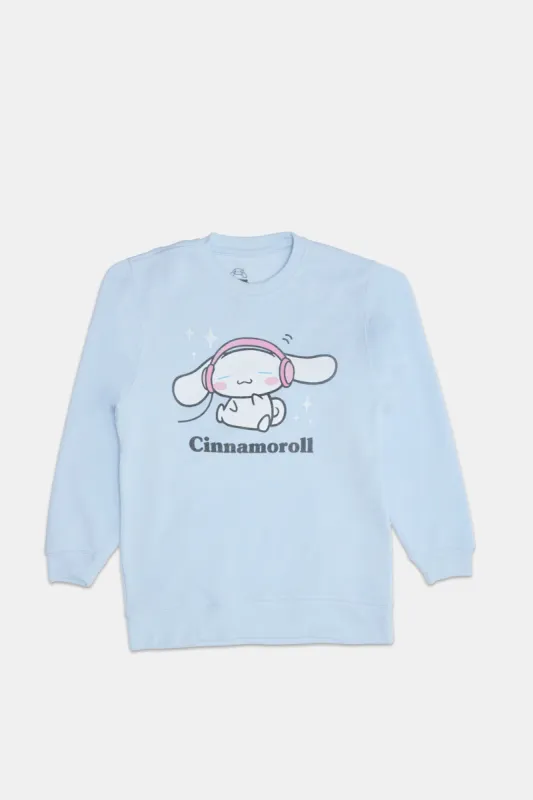 Cinnamoroll Music Graphic Crew Neck Sweatshirt sold by Bluenotes