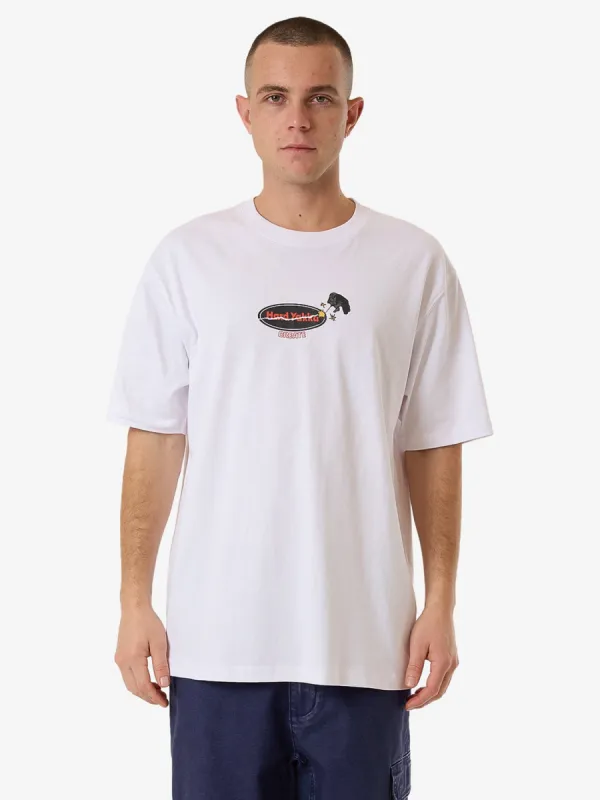 HYC Braze Oversize Fit Tee - White sold by Thrills