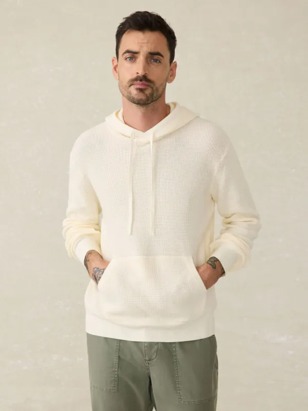 Sunwashed Sweater Hoodie - White Shell sold by Faherty