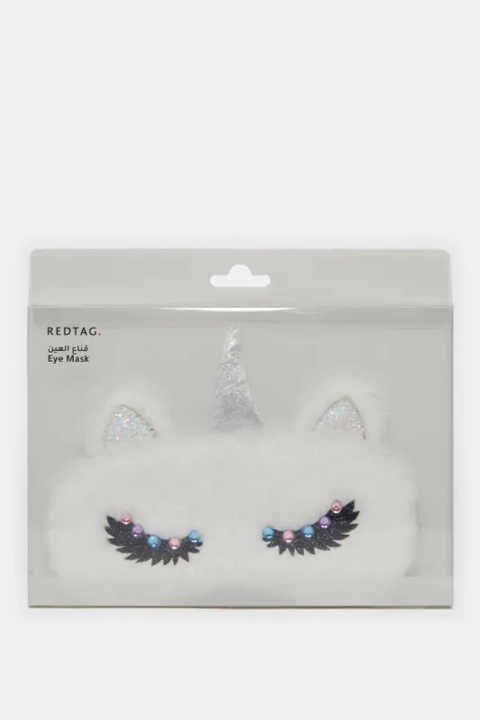 Women White Embellished Eye Mask sold by Redtag