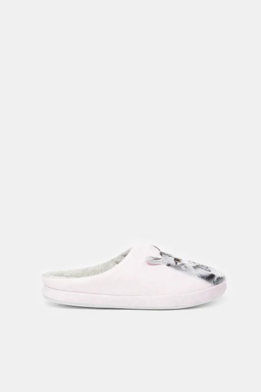 Women Pink Cat Embellished Slipper sold by Redtag