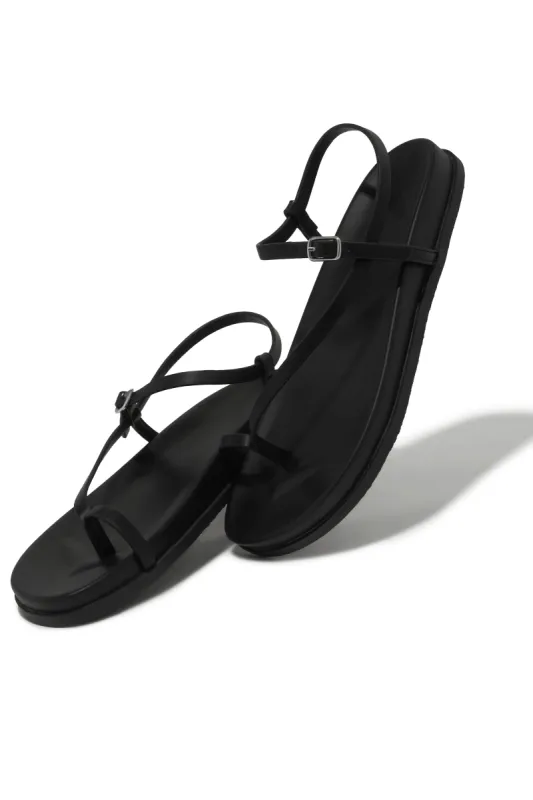 Resort Paradise Asymmetric Sandals - Black sold by Miss Lola