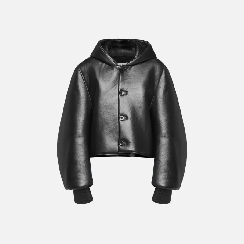 JW Anderson Cropped Hooded Blouson Jacket - Black sold by Kith
