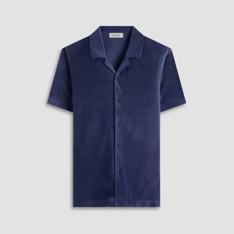 French Terry Camp Shirt sold by Bugatchi